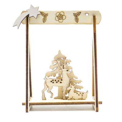 

3D DIY Wooden Christmas Ornament Splicing Desk Decorations Home Holiday Fesival Gift