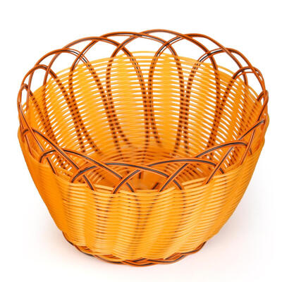 

Simulation Rattan Weaving Basket Fruit Snack Storage Box Popcorn Holder