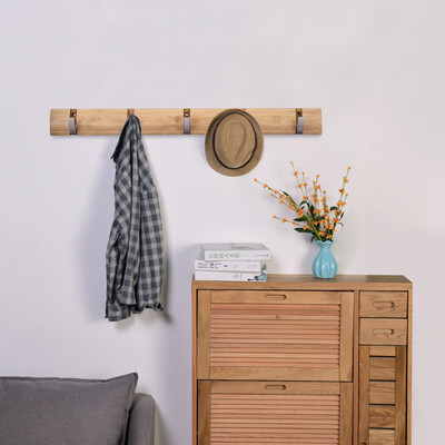 

Siaonvr Home Folding 5-Hook Hook Wall Mounted Floating Space-Saving Coat Rack