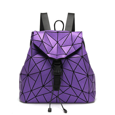 

Fashion hipsters Creative folding backpacks Silk plaid backpacks