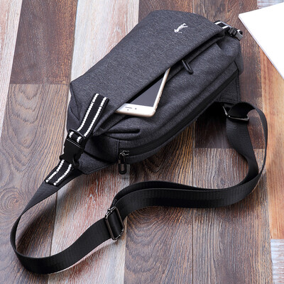 

Golf GOLF chest bag mens nylon shoulder bag large capacity slung mens bag D8BV52895J black gray