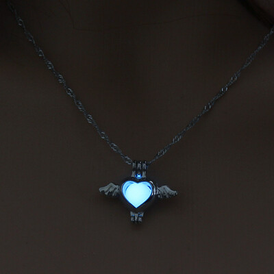 

Creative Luminous Necklace Multicolor Hollow Clavicle Chain Angel Pendant