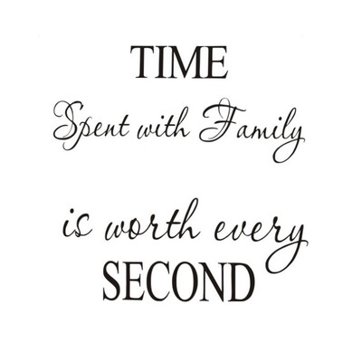 

Wall Stickers Time Spent with Family Removable Art Murals Wall Stickers Decals for Living Room Bedroom Bathroom Decoration