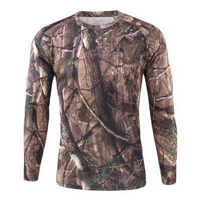 

Toponeto Mens Outdoor Quick-drying Camouflage Long Sleeves Tops Blouse T-Shirts