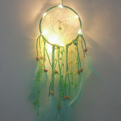 

Siaonvr LED Dream Catcher Cloud Feather Dreamcatcher Girl Birthday Gift Baby Room Decor