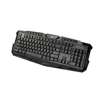 

A878 English Backlit Keyboard 3-Color Wired Crack Gaming Keyboard for PC