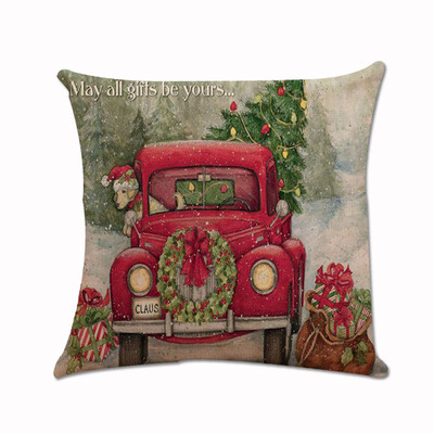 

Tailored 24 In Christmas Xmas Santa Claus Cushion Cover Pillow Case Square Car Home Decor