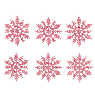 

Gobestart 6PcsSet Glitter Snowflake Christmas Ornaments Xmas Tree Hanging Decoration10cm