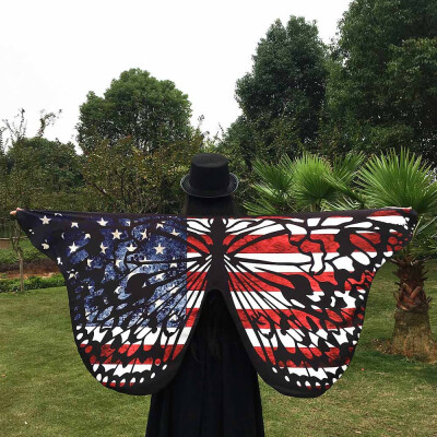 

Toponeto Soft Fabric Butterfly Wings Shawl Fairy Ladies Nymph Pixie Costume Accessory