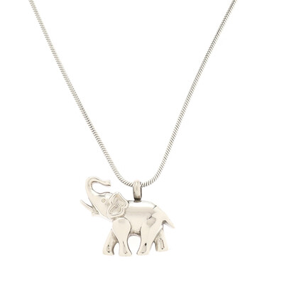 

Fashion Jewelry Elephant Shape Memorial Pendant Necklace