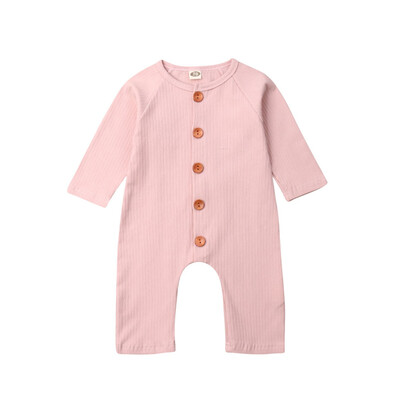 

Newborn Baby Girl Boy Warm Clothes Cotton Solid Romper Jumpsuit Outfits 0-24M