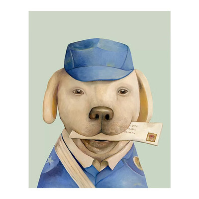 

animal Diamond Painting Full Round dog postman modern New DIY Toy sticking drill cross embroidery 5D simple home decorative