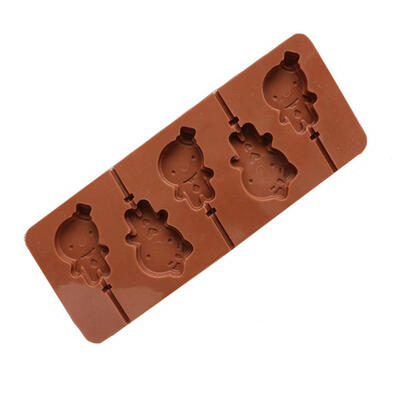 

Boy Girls Wear Hat Silicone Lolly Mold DIY Chocolate Mold Kitchen Bakeware
