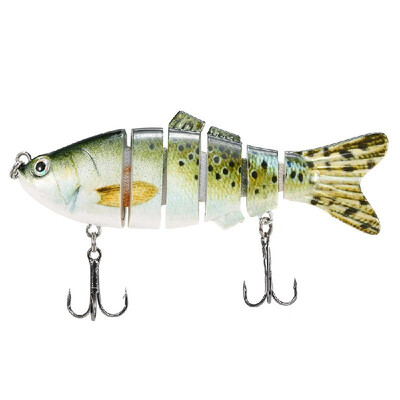 

10cm20g Lifelike 6 Jointed Sections Swimbait Fishing Lure Crankbait Hard Bait Fish Hook Fishing Tackle