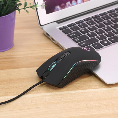 

HXSJ A869 Wired Gaming Mouse 3200DPI 7 Buttons 7 Color LED Optical Computer Mouse Player Mice Gaming Mouse for Pro Gamer