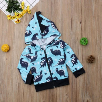 

Cute Newborn Kid Baby Boys Dinosaur Hooded Warm Sweatshirt Coat Hoodies Costume