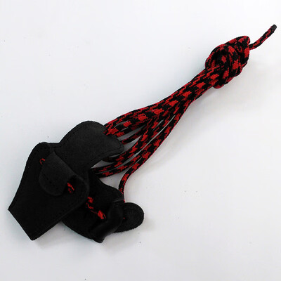 

79 Archery Leather Bow Stringer Recurve Longbow Black Rope Tool 4 Colors