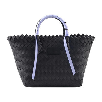 

Beach Shoulder Bucket Handbags Women Weaving Solid Color Top-handle Bags
