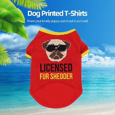 

Pet Clothes Dog Shirts Dog T-Shirts Printed Pet Vest Shirt Pet Spring Summer Clothes for Small Dogs Cats