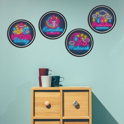 

〖Follure〗4pcs Decorative Painting Home Decoration Muslim Wall Sticker Waterproof