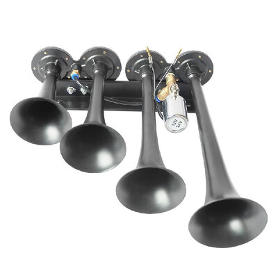 

12V 24V 150dB Truck Boat 4 Trumpets Car Air Horns Waterproof Super Loud Compressor Kit for Motorcycle Motorbike Best Quality