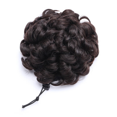 

100 Human Hair Bun Messy Bun Hair Extension Hair Piece for Women Wedding Wavy Curly Messy Donut Hair Chignons Hairpiece