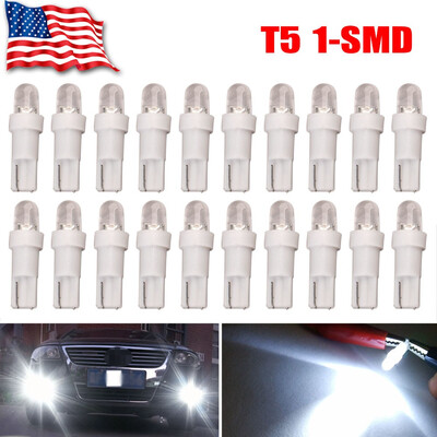 

20x Pure White T5 LED Instrument Panel Dashboard Light Bulbs 17 18 70 73 74