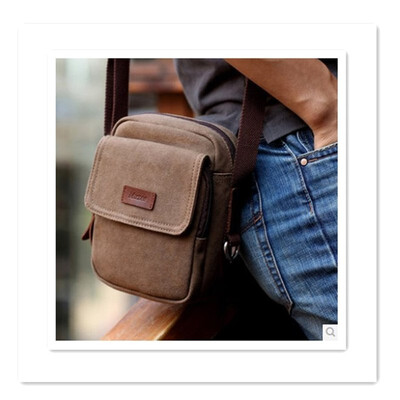 

Mens canvas handbag high quality shoulder bag fashion retro Messenger bag