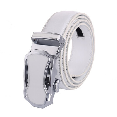 

New Designer letter buckle Automatic Buckle Cowhide Leather belt men jaguar designer white belts mens belts luxury 110-125cm