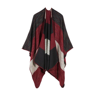 

Toponeto Women Winter Knitted Cashmere Poncho Capes Shawl Cardigans Sweater Coat