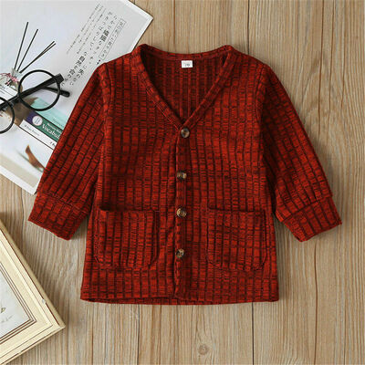 

Newborn Baby Boy Girl Kid Top Jacket Coat Knitted Sweater Clothes 6M-3Y