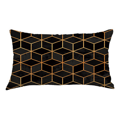 

〖Follure〗Super Soft Geometric Short Plush Pillowcase Sofa Pad Set Home Decoration