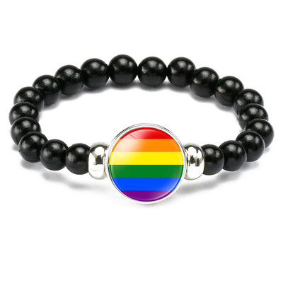 

Gay Pride Lgbt Rainbow Lgbt Beads Bracelets Bangles For Lesbian Gay Jewelry Gifts