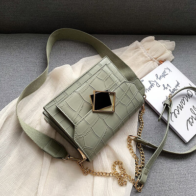 

Ins fashion pack crocodile chain womens bag 2019 new bag Korean version 100 broadband single shoulder satchel