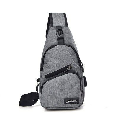 

2018 New Style Fashion Men Canvas Messenger Shoulder Zipper Bag Cross Body Cycle Sling Pack USB Port