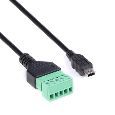 

Mini USB Male to 5 Pin Screw Connector wShield Terminal Plug Adapter Cable
