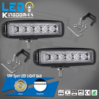 

2x 6INCH 36W LED WORK LIGHT BAR SPOT OFFROAD ATV FOG TRUCK LAMP 4WD 12V 6