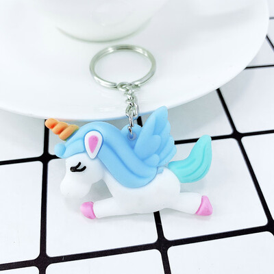 

Magical Silicone Unicorn Keyring Girls Key Ring Bag Pendant Keychain Cute
