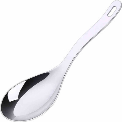 

1xThicken High Quality Durable 304 Stainless Steel Large Rice Soup Serving Spoon