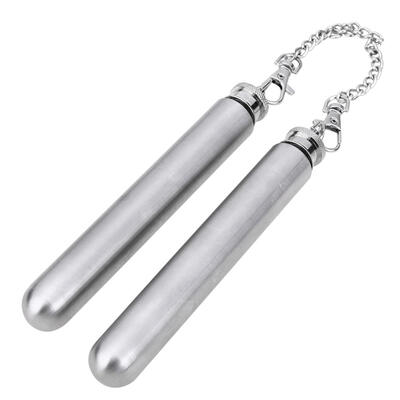 

Nun-chucks Shape Stainless Steel Whisky Hip Flask Tubes Camping Wine Bottle