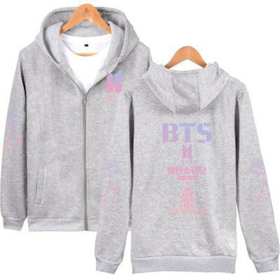 

Love Yourself KPOP BTS Bangtan Boys Sweatshirt Zip Hoodie Pocket Jacket Unisex