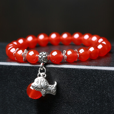 

Zodiac bracelet red female models wild fashion bracelets