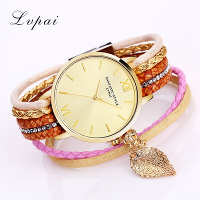 

Hand-woven braid twist circle multicolor bracelet watch simple jewelry pendant fashion watch