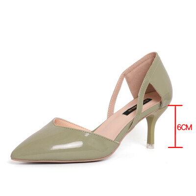 

French Girl High-heeled Shoes Xia Han Edition Tip-top Painted Leather Fine-heeled Sandals Chic Fairy Wind Shoes