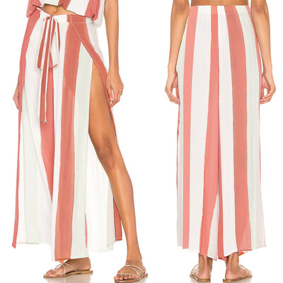

Tailored Ladies Fashion Summer Casual Loose Elasitc Waist Wide Leg Pants