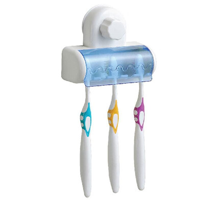 

Toothbrush Rack Wall Mounted Toothbrush Holder Container with Cover Waterproof Dust-proof Suction Cup Electric Toothbrush Case Bat