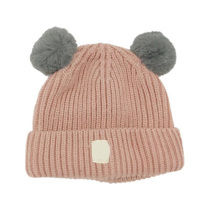 

Cute Baby Kids Boys Girls Fleece Warm Hat Pom Ball Cap Knitted Beanie Hats