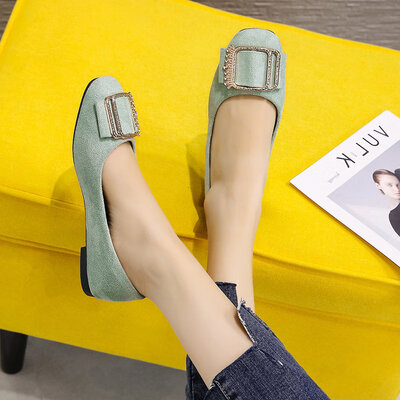 

Single shoe woman summer model grandmother flat bottom late summer 100 soft bottom sand fairy wind bean shoes summe