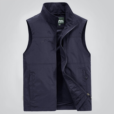 

Toponeto Fashion Men Casual Solid Outdoor Quick-drying Vest Jacket Tops Blouse