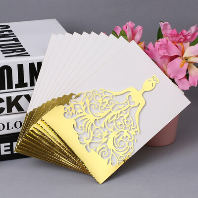 

20pcsset Wedding Invitation Card Cover Pearl Paper Laser Cut Bridal Bridegroom Pattern Invitation Cards Wedding Anniversary Suppl